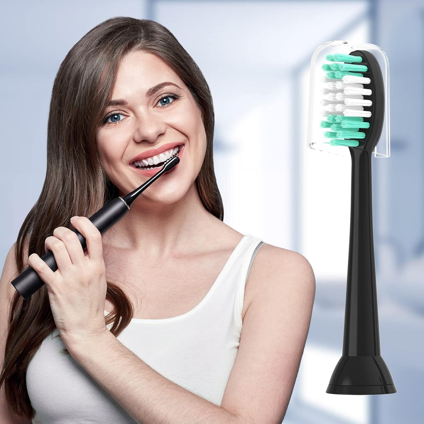 Erstatningsbørstehoder for elektrisk tannbørste - 4-pakning